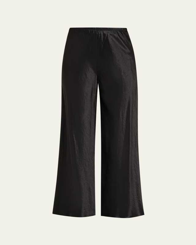 Bias-Cut Satin Trousers